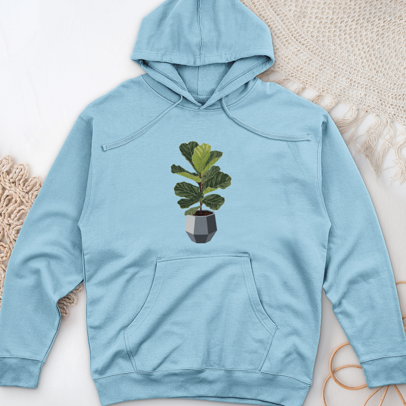 Fiddle Leaf Fig Midweight Hooded Sweatshirt