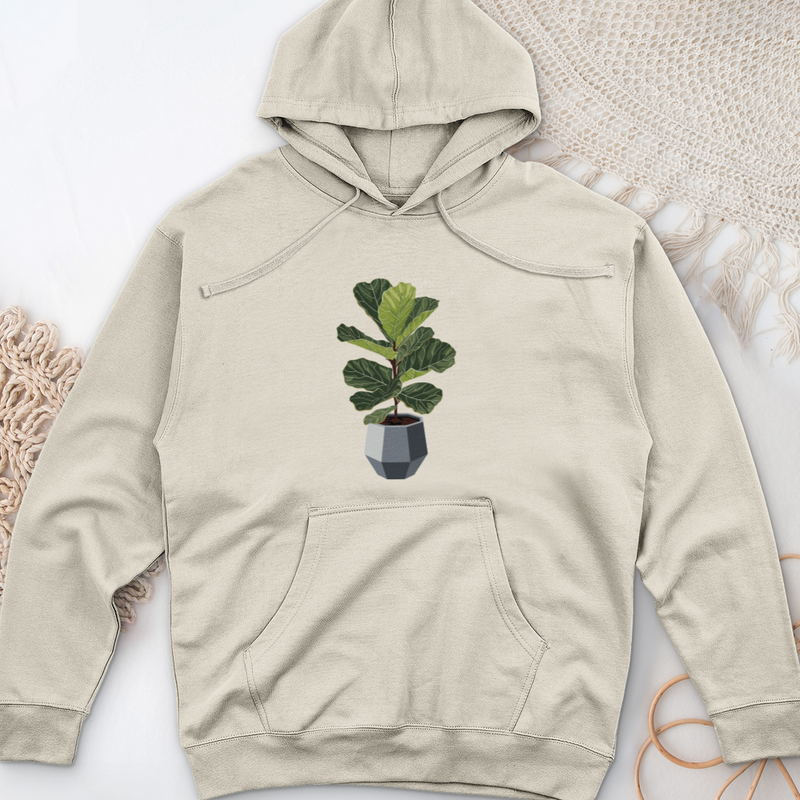 Fiddle Leaf Fig Midweight Hooded Sweatshirt