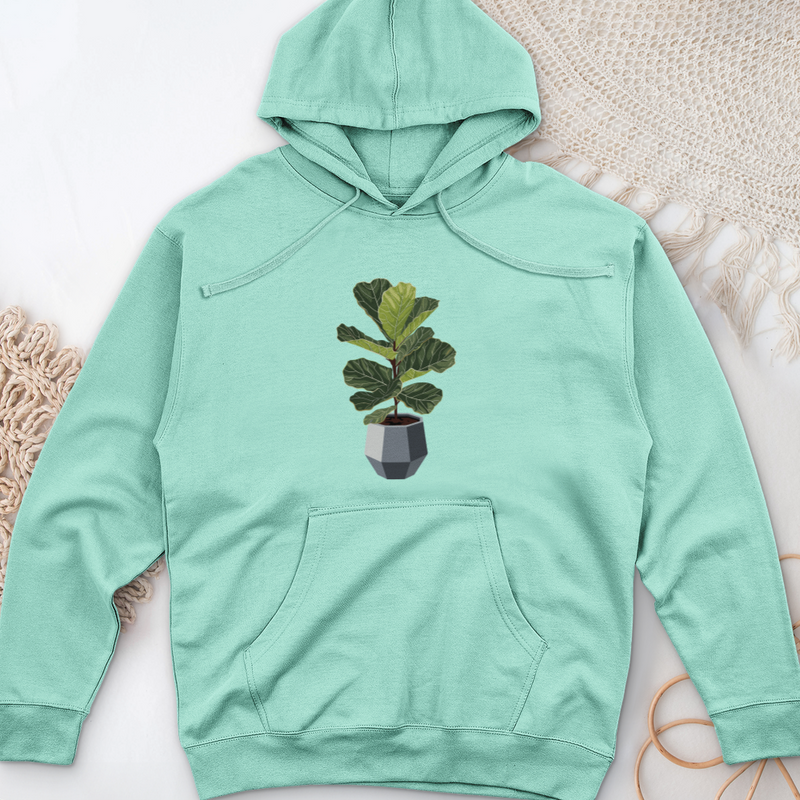 Fiddle Leaf Fig Midweight Hooded Sweatshirt