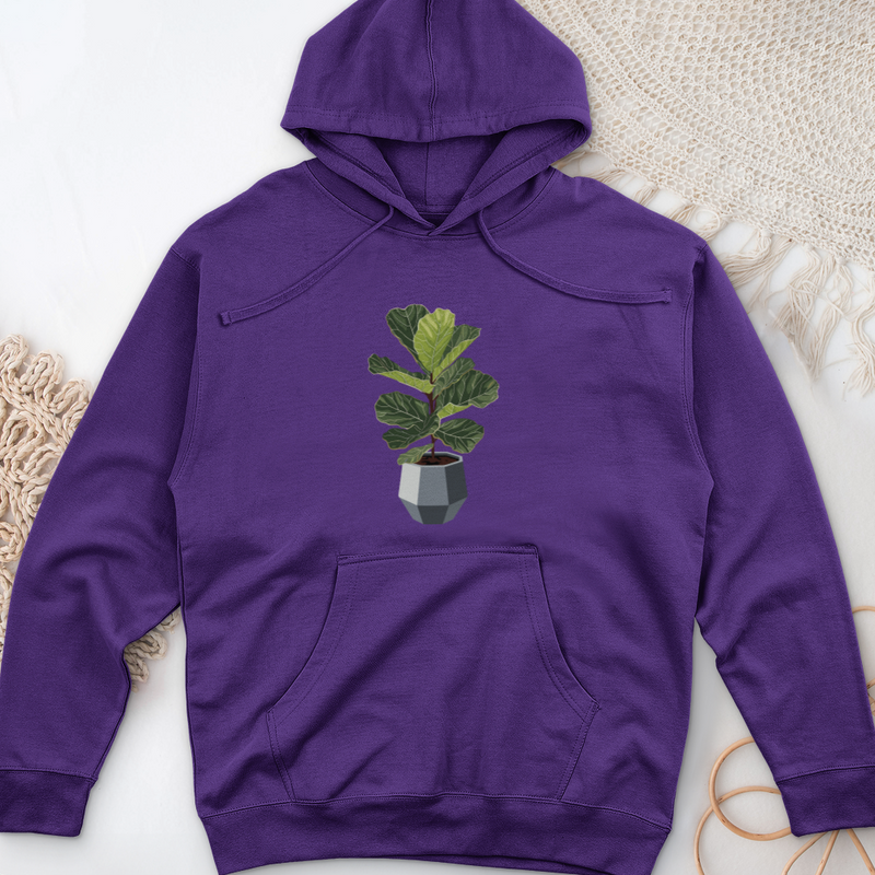 Fiddle Leaf Fig Midweight Hooded Sweatshirt