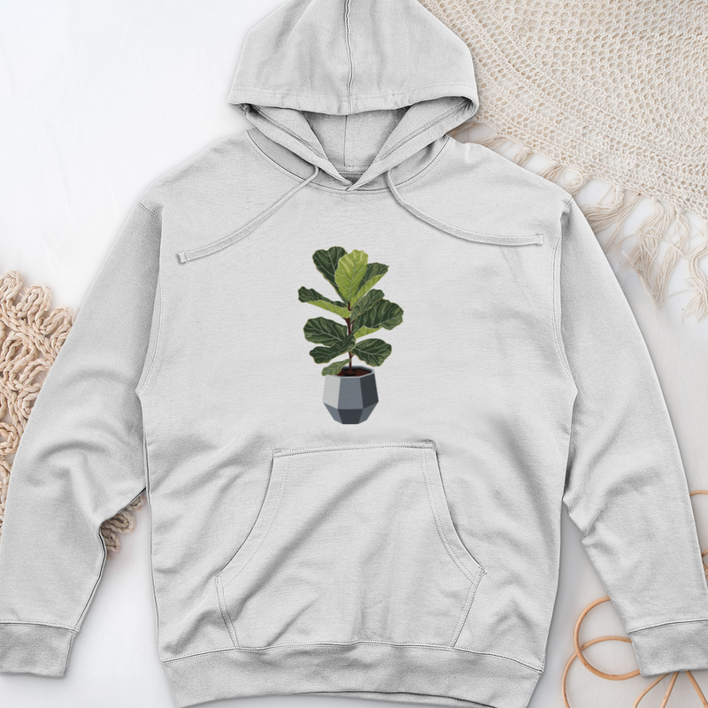 Fiddle Leaf Fig Midweight Hooded Sweatshirt