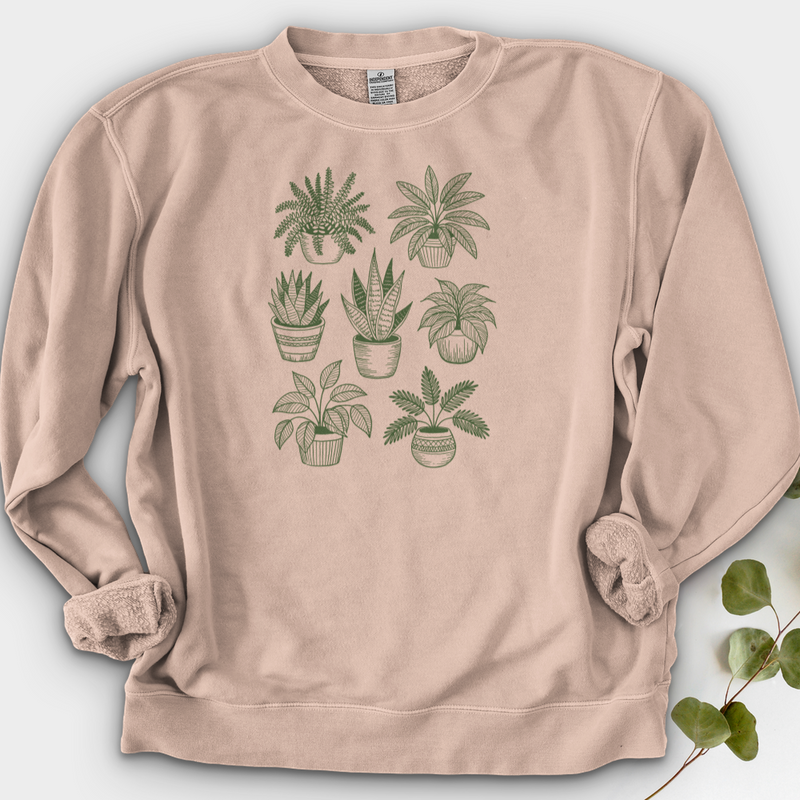 Hand Drawn Botanical Plant Crewneck