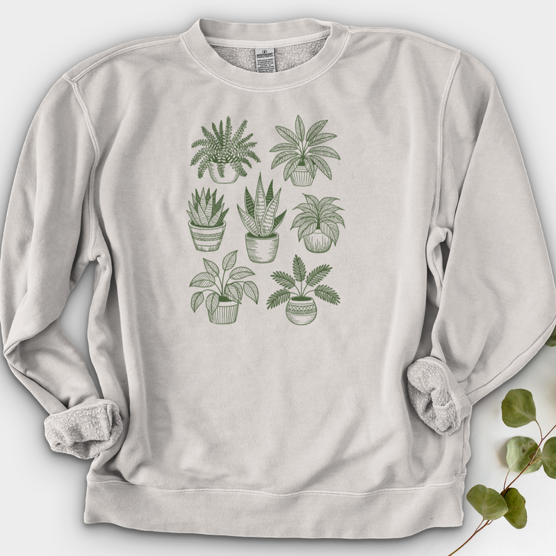 Hand Drawn Botanical Plant Crewneck