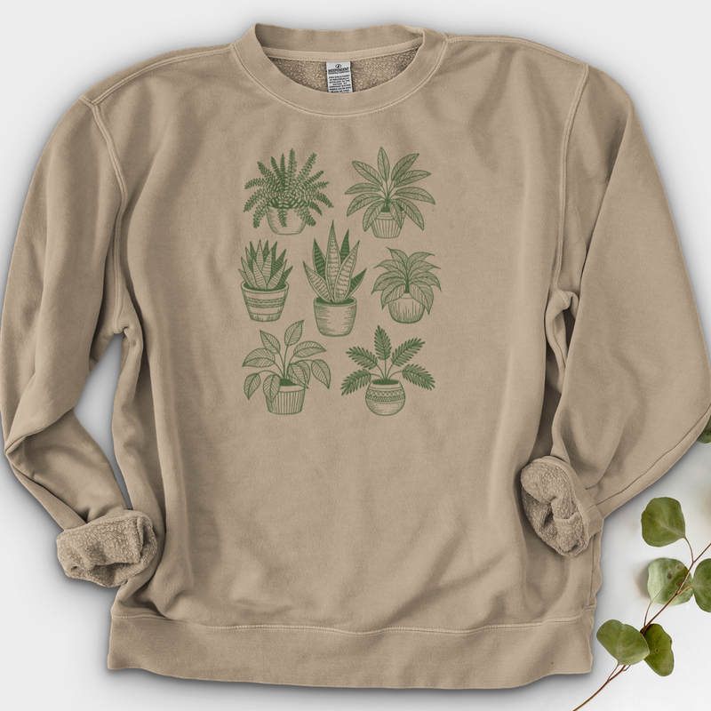Hand Drawn Botanical Plant Crewneck