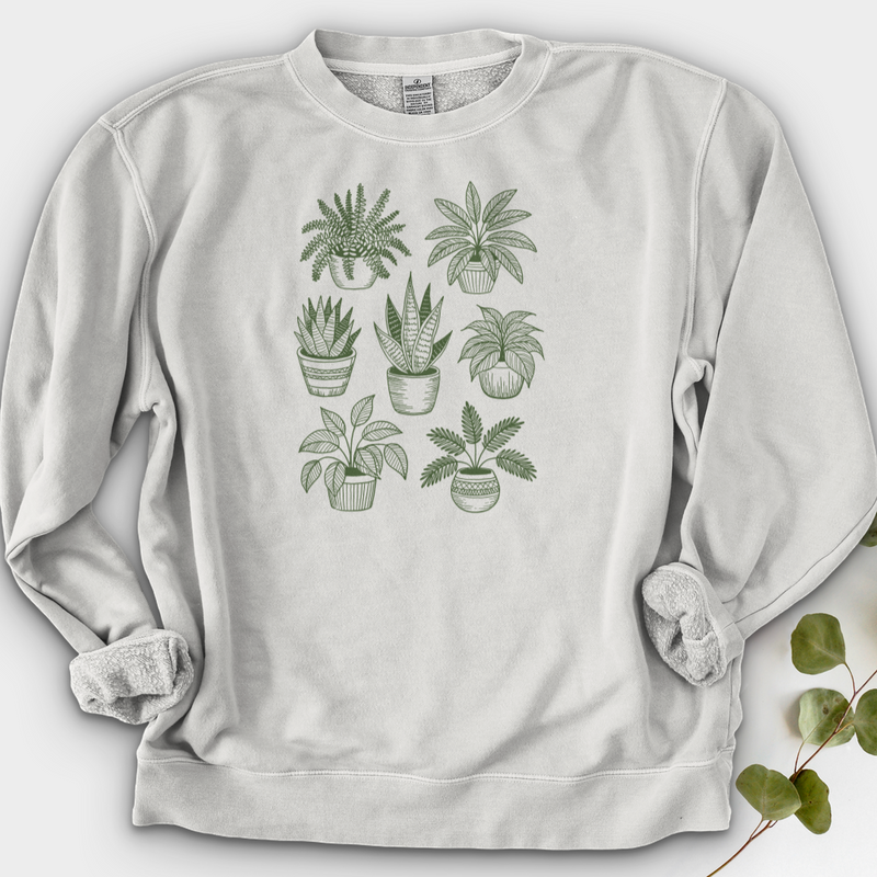 Hand Drawn Botanical Plant Crewneck