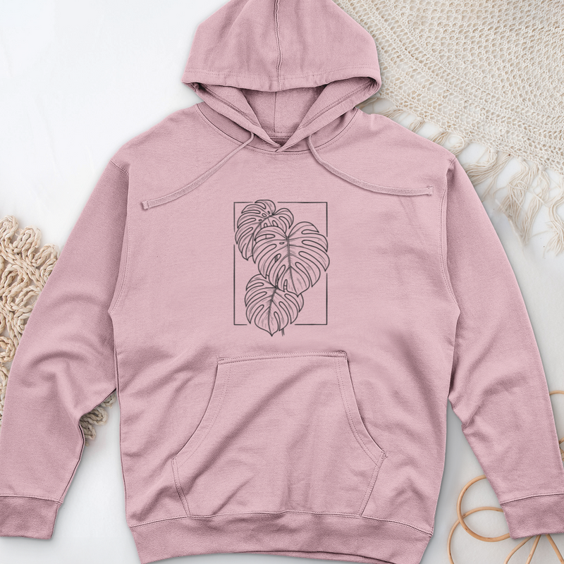 Monstera Deliciosa Midweight Hooded Sweatshirt