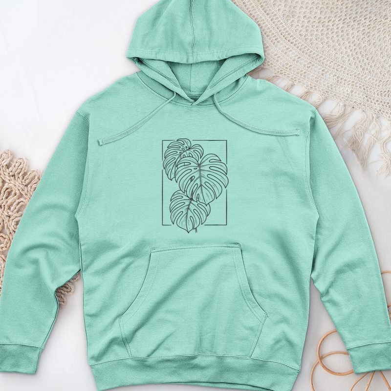 Monstera Deliciosa Midweight Hooded Sweatshirt