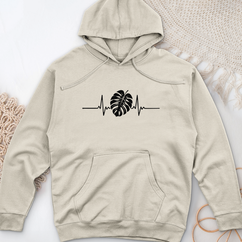 Monstera Heartbeat Midweight Hooded Sweatshirt