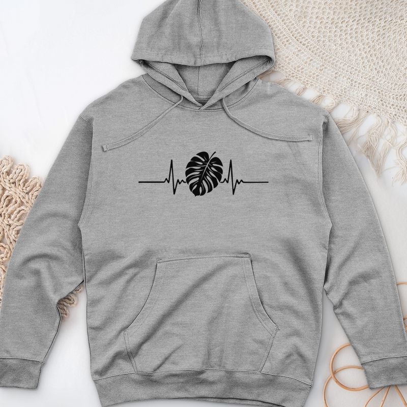 Monstera Heartbeat Midweight Hooded Sweatshirt