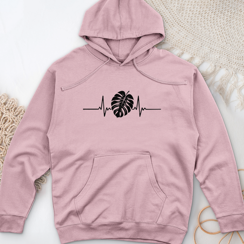 Monstera Heartbeat Midweight Hooded Sweatshirt