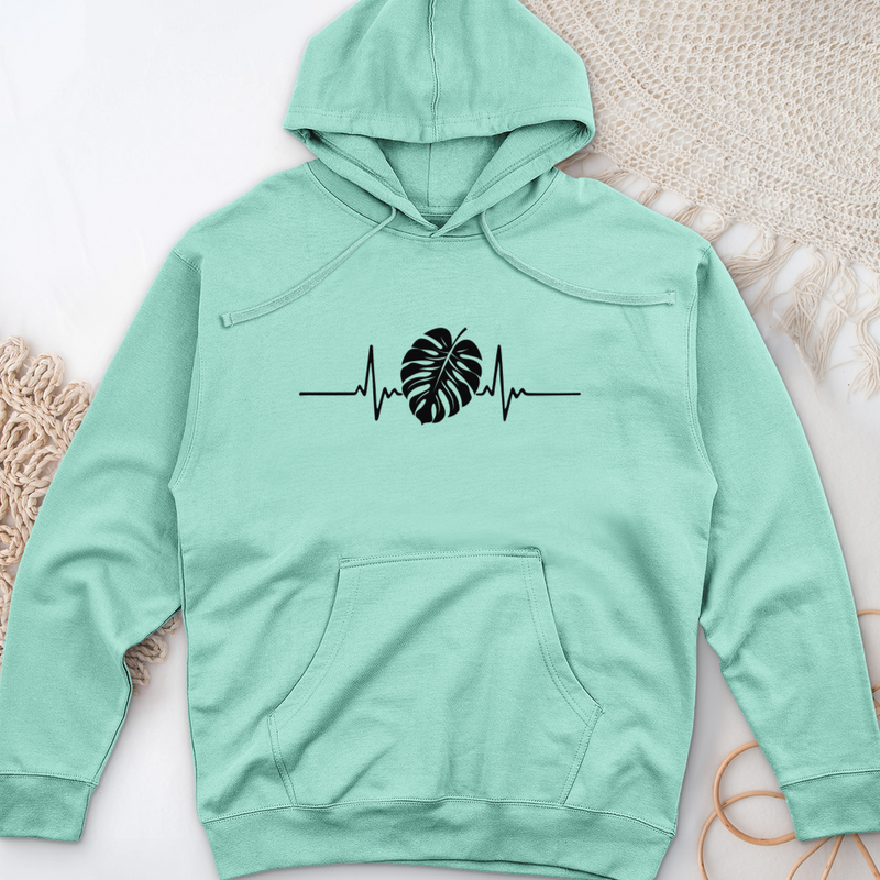 Monstera Heartbeat Midweight Hooded Sweatshirt