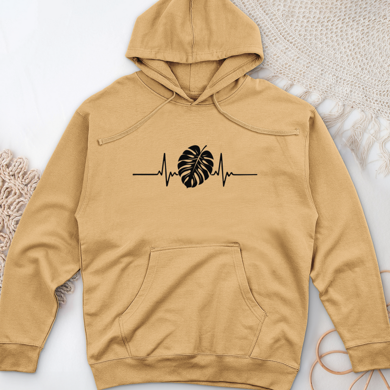 Monstera Heartbeat Midweight Hooded Sweatshirt