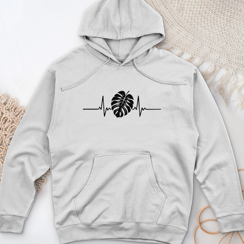 Monstera Heartbeat Midweight Hooded Sweatshirt