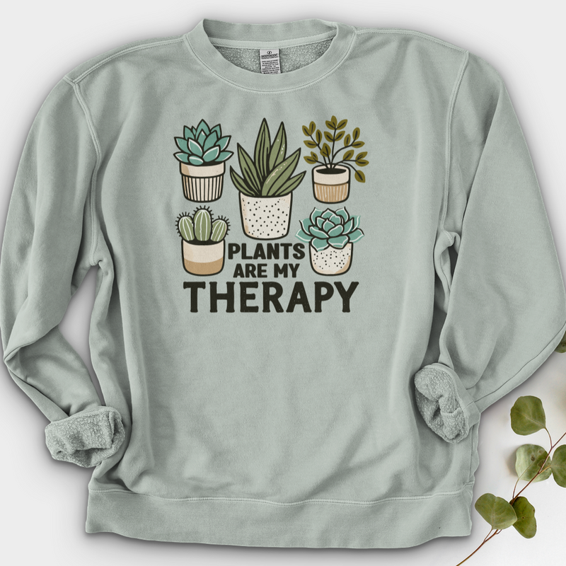 Plants Are My Therapy Crewneck