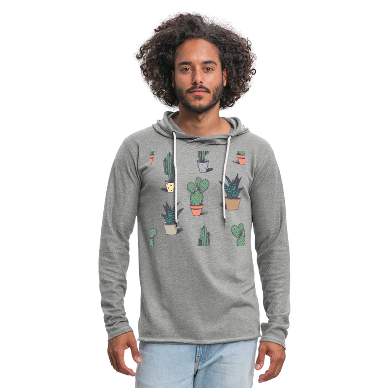 Unisex Lightweight Terry Hoodie - heather gray