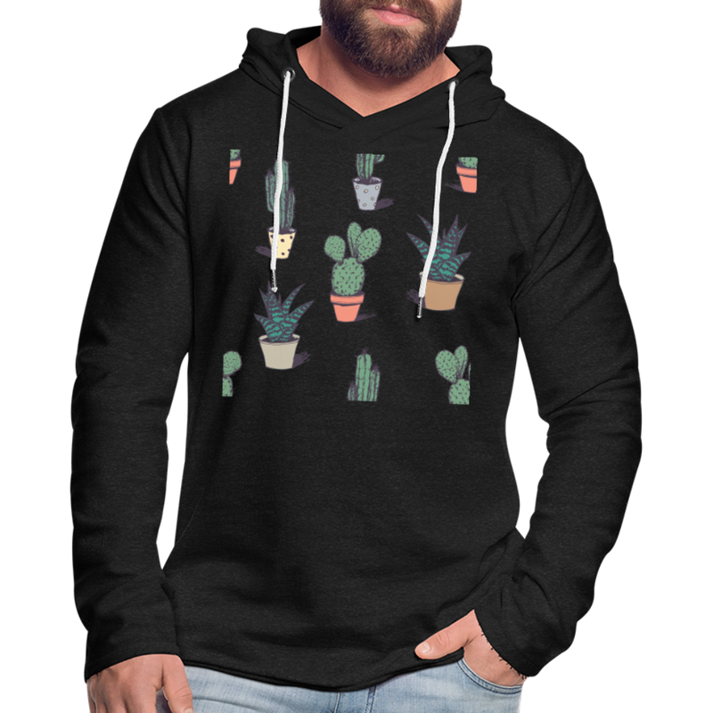 Unisex Lightweight Terry Hoodie - charcoal grey