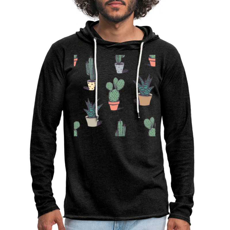 Unisex Lightweight Terry Hoodie - charcoal grey