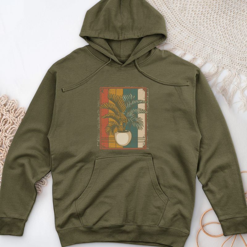 Areca House Plant Midweight Hooded Sweatshirt