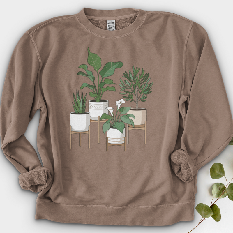Cute Potted Plants Dyed Crewneck