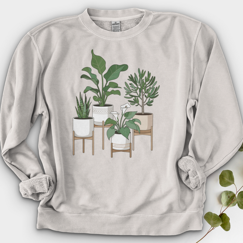 Cute Potted Plants Dyed Crewneck