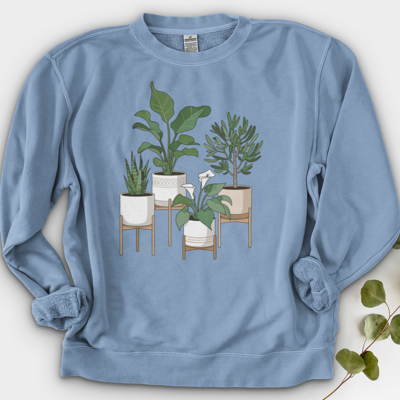 Cute Potted Plants Dyed Crewneck