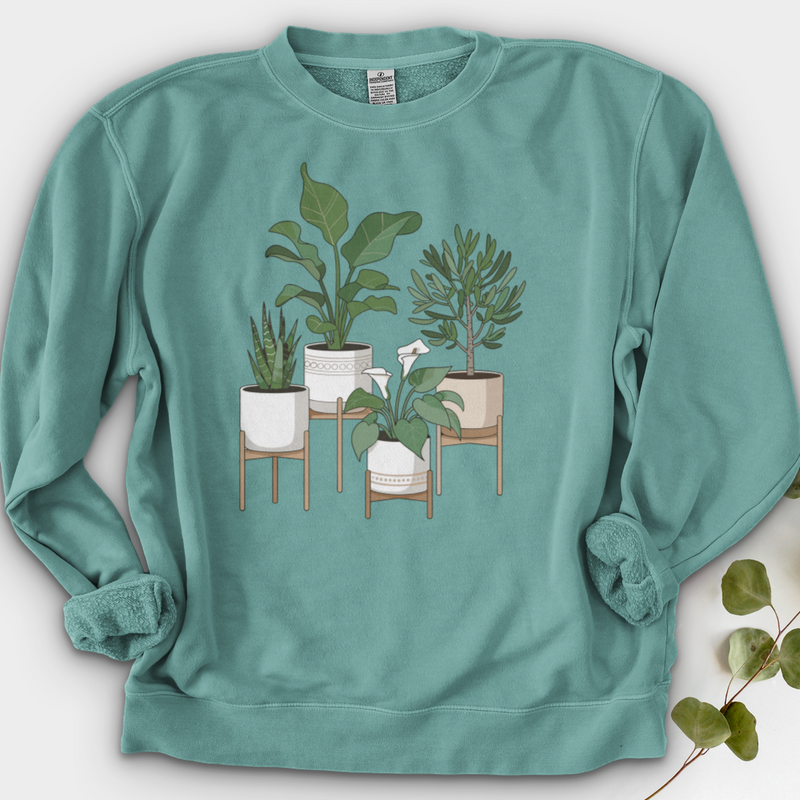 Cute Potted Plants Dyed Crewneck