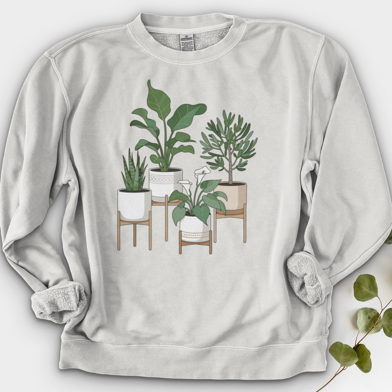 Cute Potted Plants Dyed Crewneck
