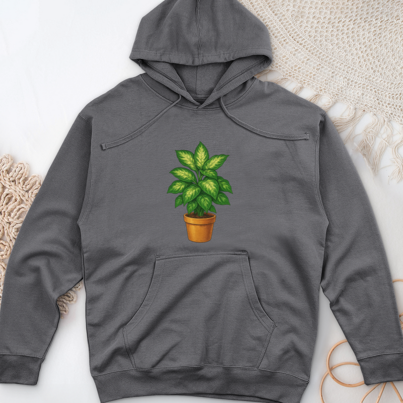 Dieffenbachia Plant Midweight Hooded Sweatshirt