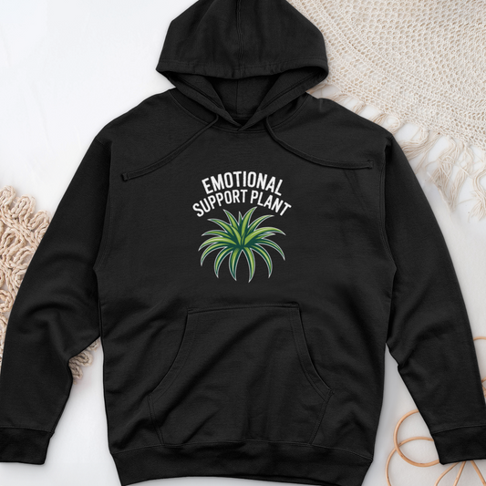 Emotional Support Plant Midweight Hooded Sweatshirt