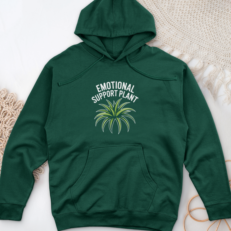 Emotional Support Plant Midweight Hooded Sweatshirt