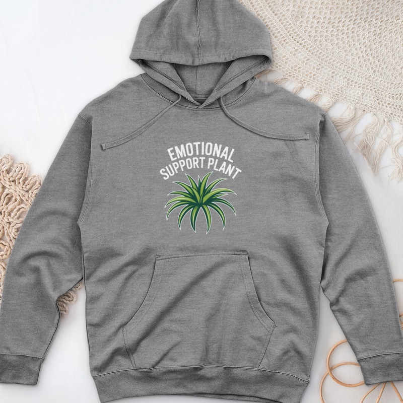 Emotional Support Plant Midweight Hooded Sweatshirt