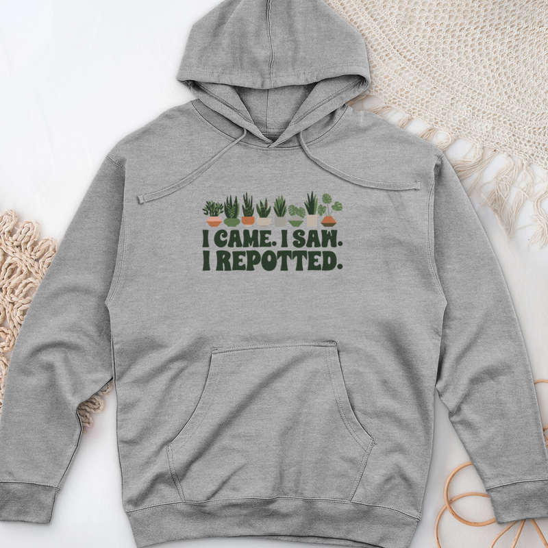 I Came I Saw I Repotted Midweight Hooded Sweatshirt