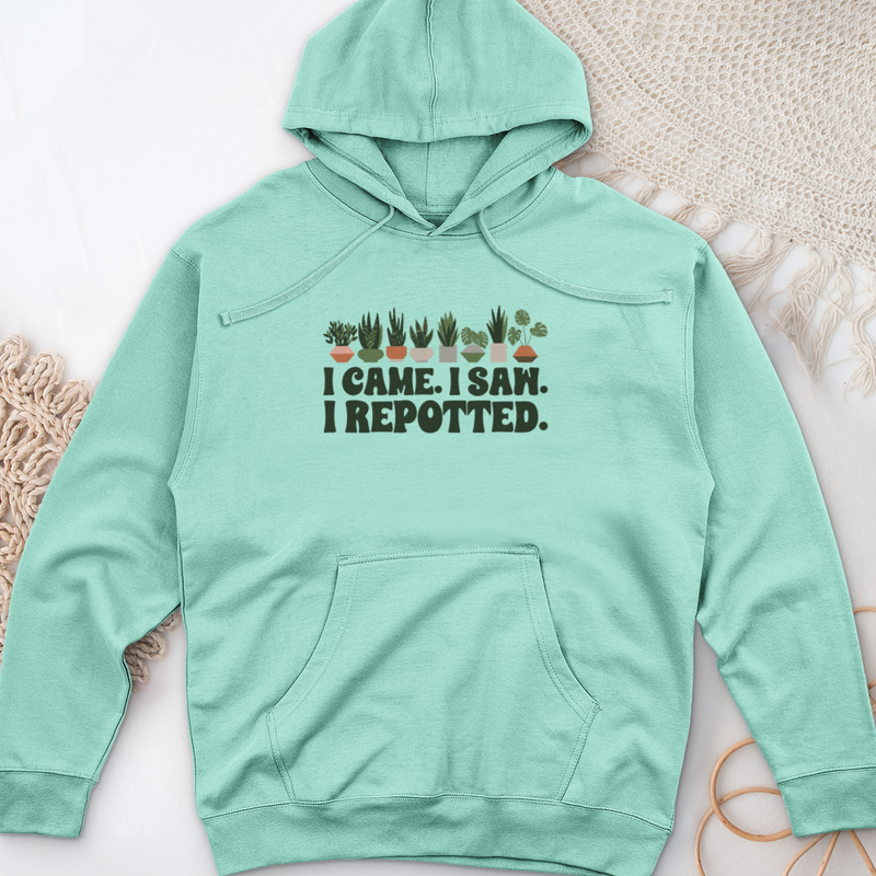 I Came I Saw I Repotted Midweight Hooded Sweatshirt