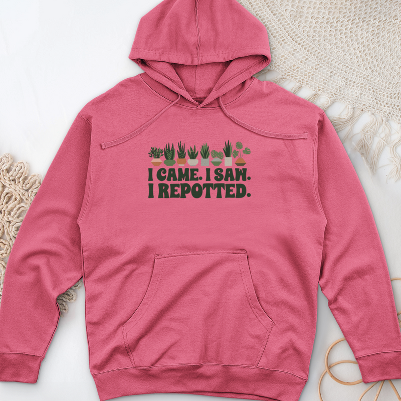 I Came I Saw I Repotted Midweight Hooded Sweatshirt