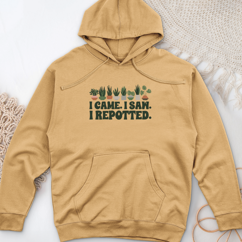 I Came I Saw I Repotted Midweight Hooded Sweatshirt