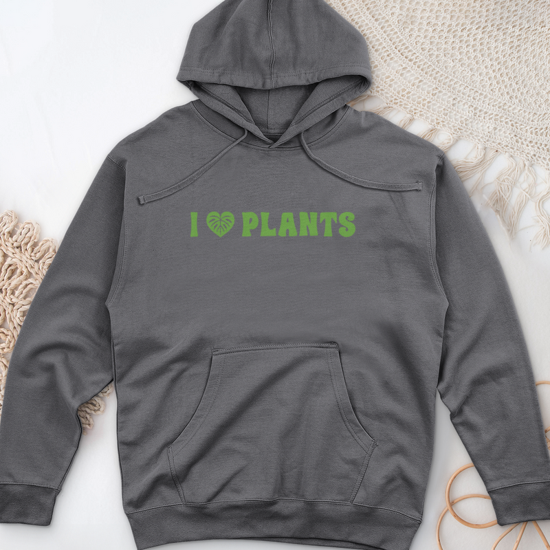 I Love Plants Midweight Hooded Sweatshirt