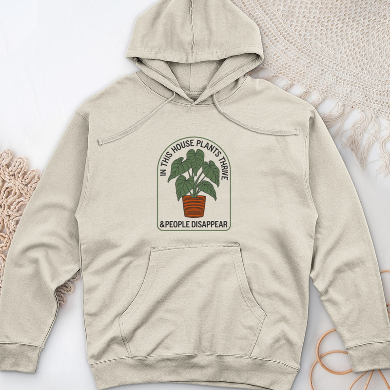 In This House Plants Thrive Midweight Hooded Sweatshirt