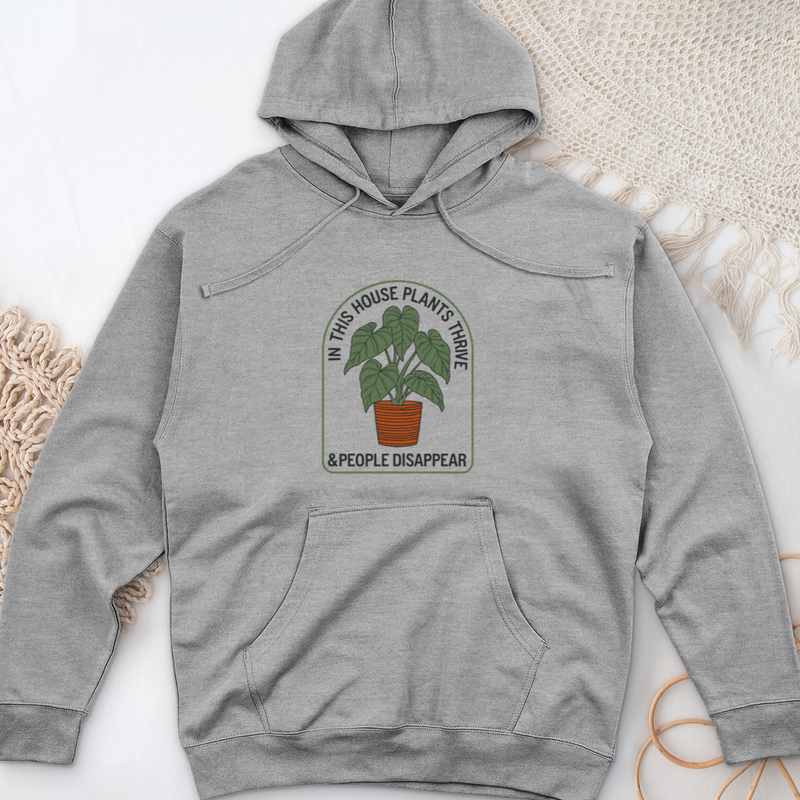 In This House Plants Thrive Midweight Hooded Sweatshirt