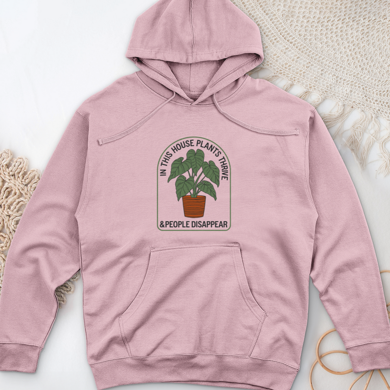 In This House Plants Thrive Midweight Hooded Sweatshirt