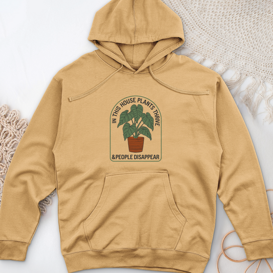 In This House Plants Thrive Midweight Hooded Sweatshirt