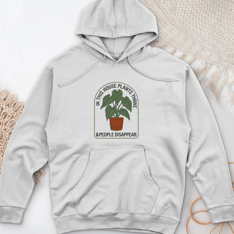 In This House Plants Thrive Midweight Hooded Sweatshirt
