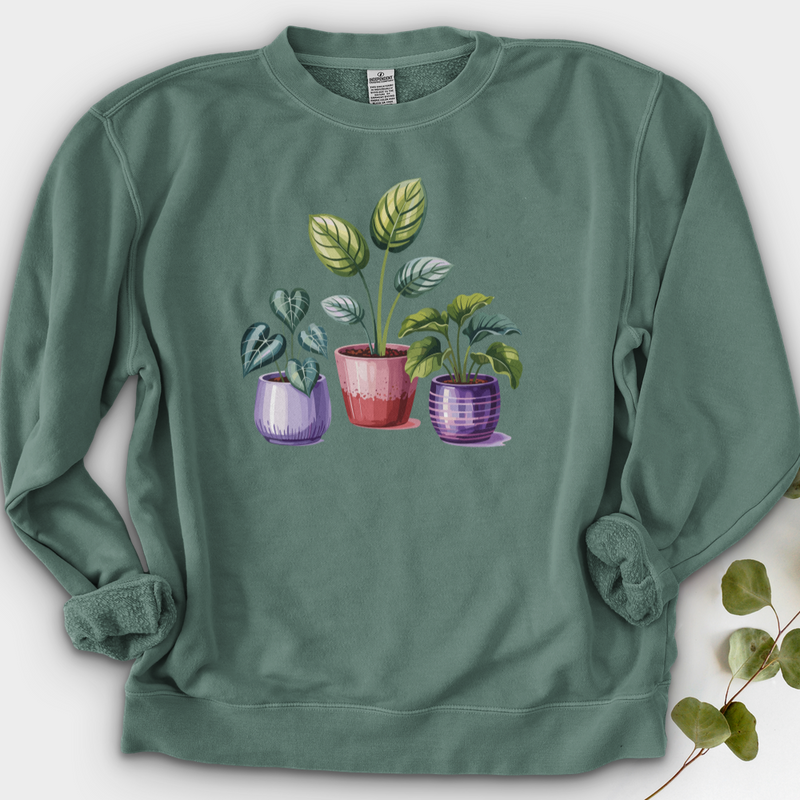 Indoor Houseplants In Decorative Pots Crewneck