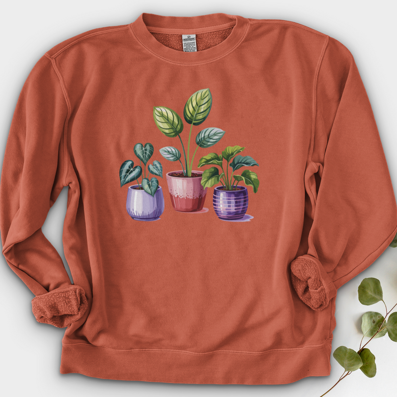 Indoor Houseplants In Decorative Pots Crewneck