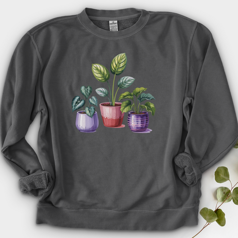 Indoor Houseplants In Decorative Pots Crewneck
