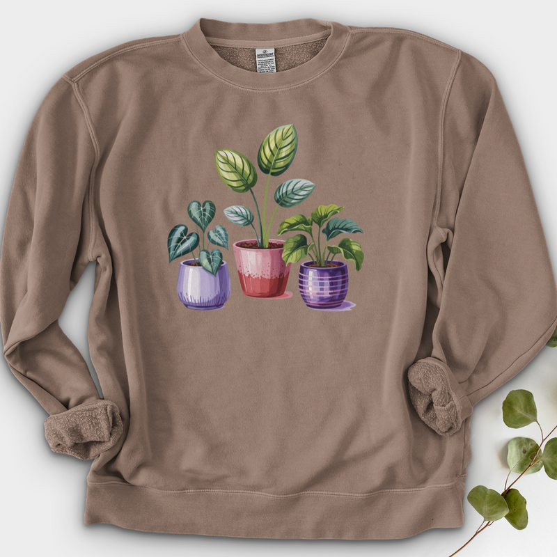 Indoor Houseplants In Decorative Pots Crewneck