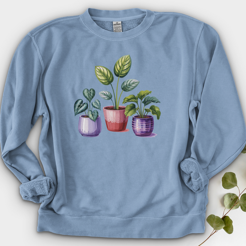 Indoor Houseplants In Decorative Pots Crewneck