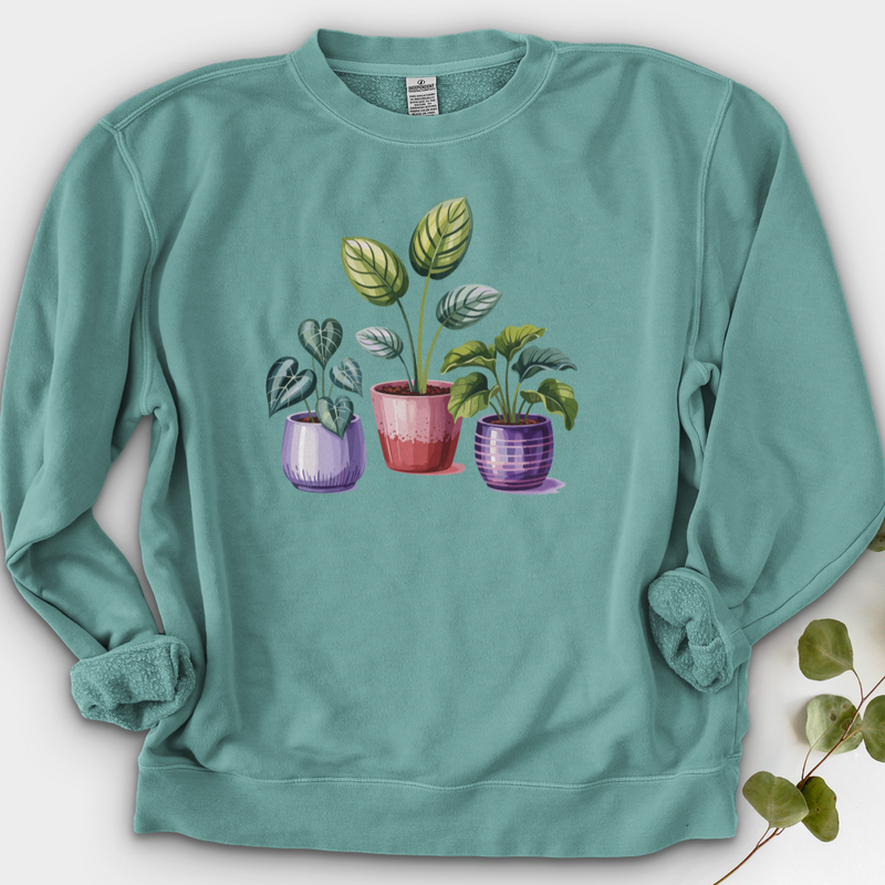 Indoor Houseplants In Decorative Pots Crewneck