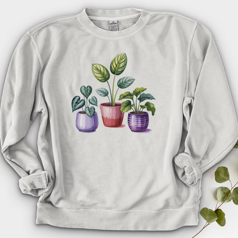 Indoor Houseplants In Decorative Pots Crewneck