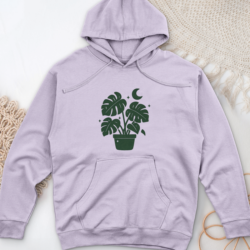 Magical Monstera Midweight Hooded Sweatshirt