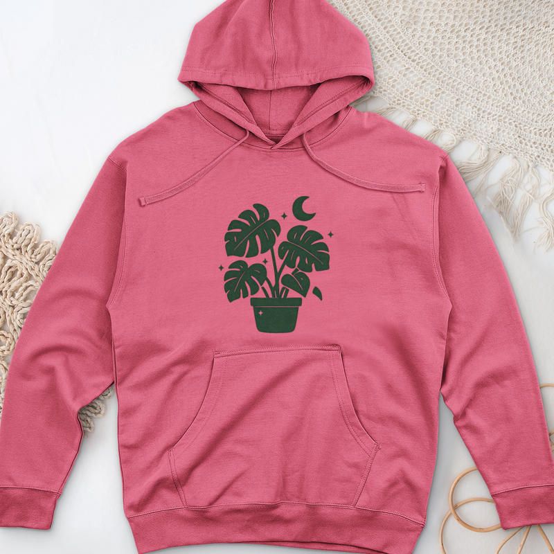 Magical Monstera Midweight Hooded Sweatshirt